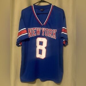 New York # 8 Love Plus Size Varsity Stripe Graphic Jersey size 4X Women’s